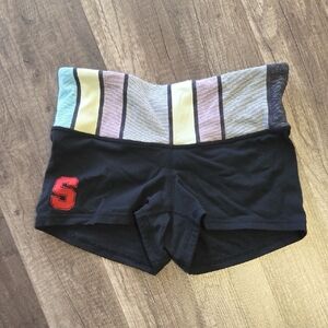 lululemon athletica Black and Multicolor Bike Shorts